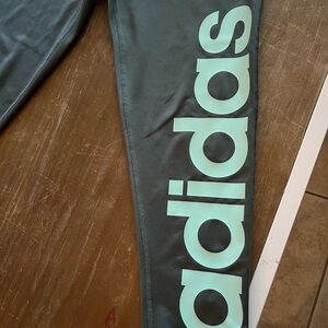 Adidas Climalite Workout Legging Green Logo